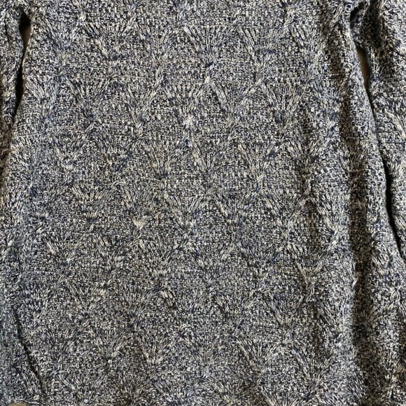 EIGHT EIGHT EIGHT WOMENS CREW NECK MARBLE BLUE LONG SLEEVE SWEATER SZ S - Picture 2 of 6